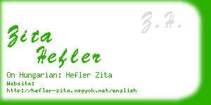 zita hefler business card